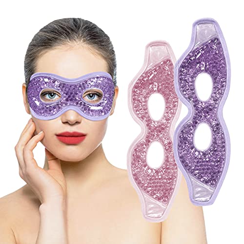 Ruzzut Cooling Gel Eye Mask with Eye Holes, 2 PCS Gel Bead Cold Eye Packs