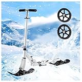 2-in-1 Faltbar Cityroller 150 kg Tragkraft Mit Zwei Rädern, Verstellbarem Lenker, Sanfte Fahrt Sand Scooter für 3-15 Jahre Alte Jungen und Mädchen Ideale Outdoor-Sportarten