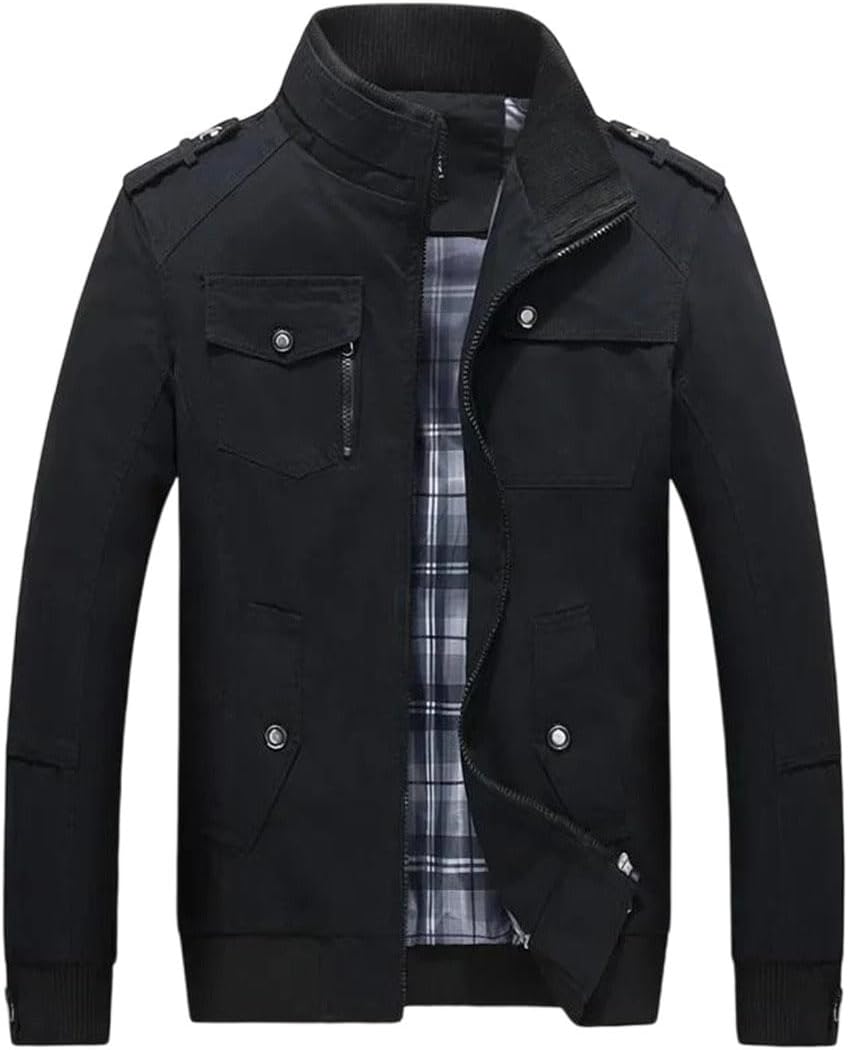 Men's Bomber Jackets Stand Collar Trenchcoats Cargo Coats Outdoor Sport Jacket