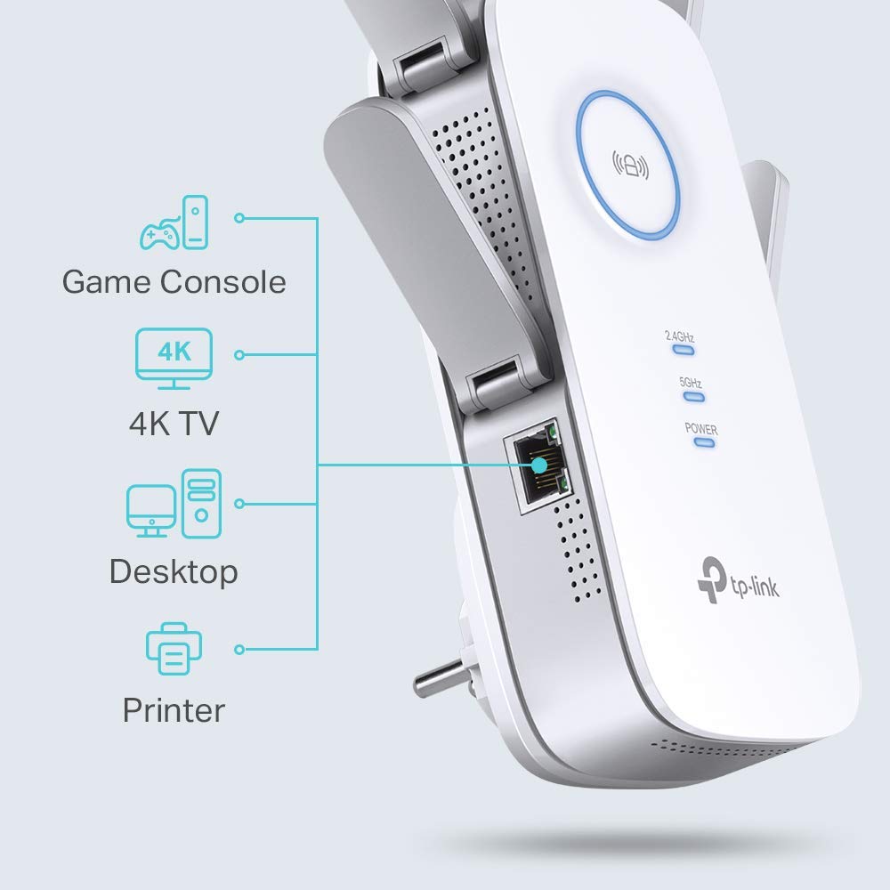 TP-LINK Ripetitore WiFi (Compatibilità Universale, Facile Installazione) Bianco Bianco Wi-Fi AC Ultra-rapido (Ricondizionato)