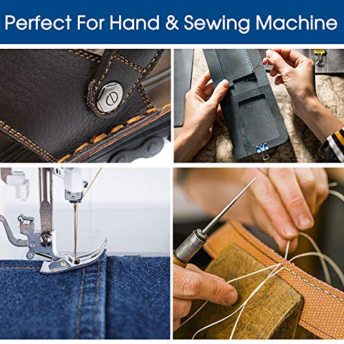 Anminy Bonded Nylon N66 Sewing Thread 700 Yards Size #138 T135 420D/3 For Leather Denim Hand Machine Craft Shoe Bag Repairing Extra Strong Heavy Duty High Temperature Resistant Waterproof - Army Green #TOP4