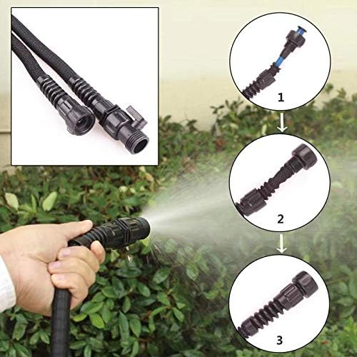 Strongest expandable garden hose, with three layers latex core, durable nylon cloth, the highest density latex expansion hose in the market,Light without twisting or winding magic hose (150FT)