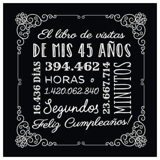 El libro de visitas de mis 45 años: Decoración vintage para el 45 cumpleaños – Regalos originales para hombre y mujer - 45 años - Libro de firmas para felicitaciones y fotos de los invitados