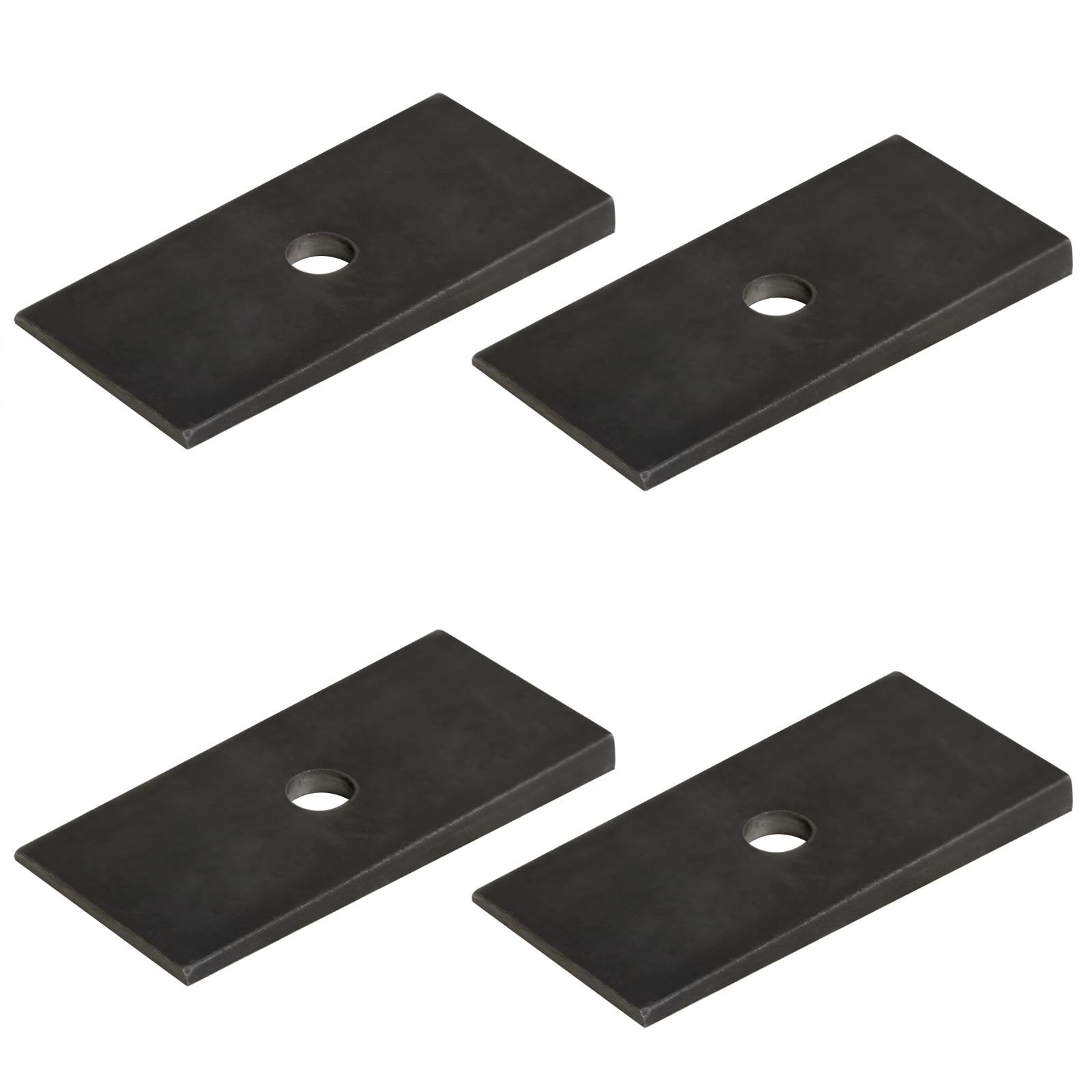 eoere 4 Pack 3 Degree Universal Pinion Angle Metal Axle Shims, 2-3/8" Beveled/Tapered Leaf Spring Suspension Wedges