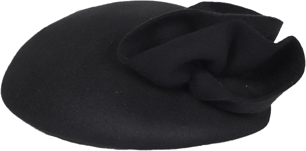 100% Wool Felt Fascinator Hats for Women Ladies Church Cocktail Tea Party Dress Pillbox Hat - Image 4