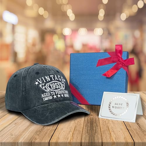 Image of 1926-1996 Birthday Gifts for Men Women,Personalized 30th-100th Birthday Ideas Gift,Parents Vintage Hat