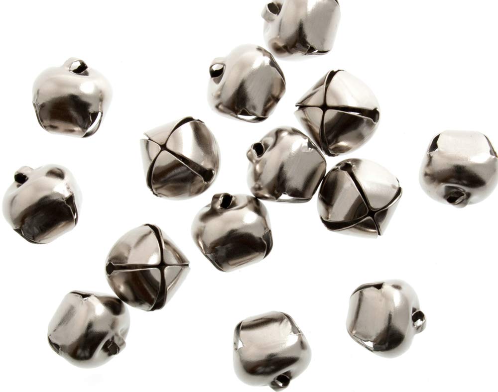 100 Silver 15mm Jingle Bells for Crafts | Craft Bells