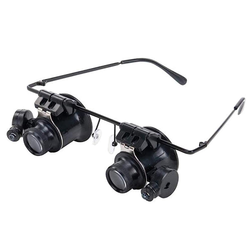 Lecture de lecture à la tête loupe de montre CRODY 20X LED noir