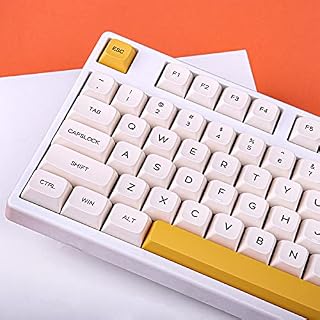 Keycap 140 Keys XDA Profile PBT DYE-SUB Honey Milk Keycaps for Cherry MX Switch Mechanical Gaming Keyboard (English)