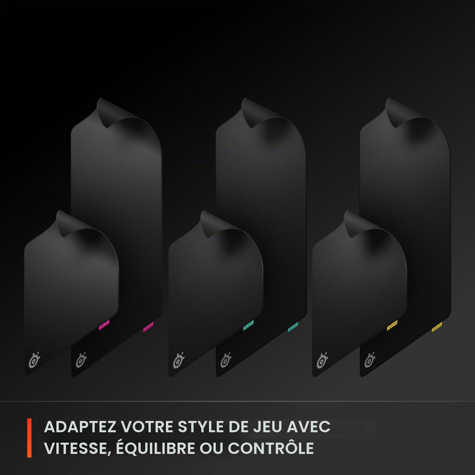 SteelSeries QcK XL Performance Balance Tapis de Souris de Jeu — Densité supplémentaire pour Une Glisse Fluide — Coutures discrètes — Base en Caoutchouc néoprène antidérapant — 40 x 87,5 cm — FPS