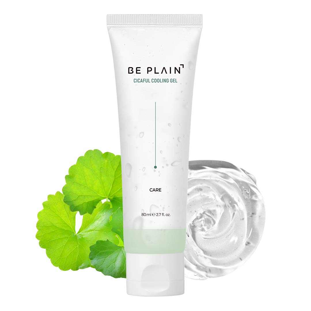 BE PLAIN Cicaful Cooling Gel 2.7 fl.oz. 80ml - Facial Moisturizer for Natural Skin, Blemish-Prone Irritated Acne Sensitive Skin Lotion Made with Centella Asiatica and Fig Extract