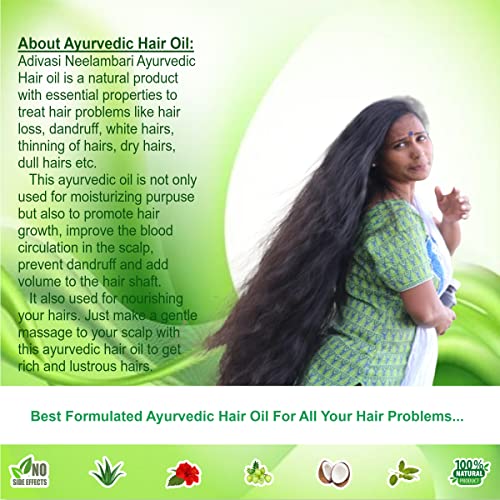 Adivasi Neelambari Herbal Hair Oil 500ml, Natural Herbs And Roots Oil, No Side Effects (Pack Of 1)