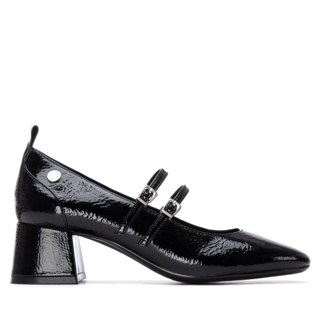 Xti Damen Schuhe - Lackleder, Schnalle, 4 cm Absatz, vegan
