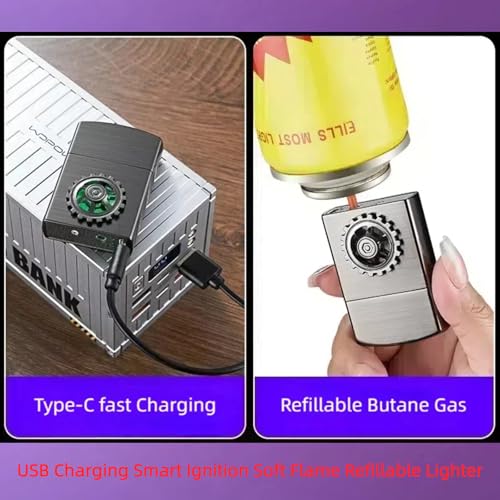 Encendedor inteligente recargable con 4 métodos de ignición miniatura 4
