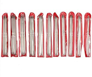 TRIUMPHANT Straight Knitting Needles, 55PCS 20cm Stainless Steel Double Pointed Knitting Needles 2.0mm to 6.5mm for Beginner and Small Projects