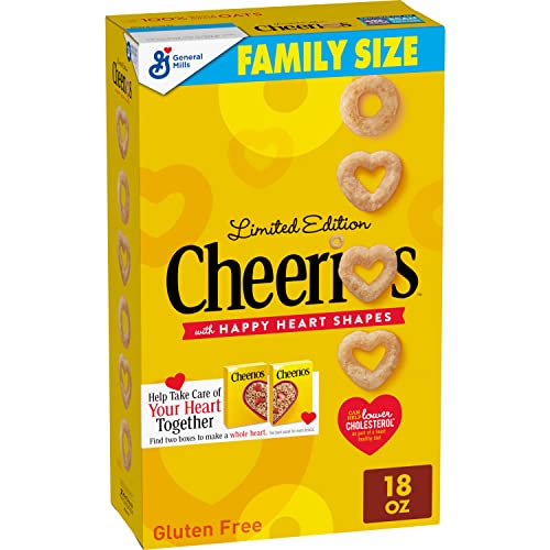 Cheerios Heart Healthy Cereal, Gluten Free Cereal With Whole Grain Oats, Family Size, 18 Oz #TOP5