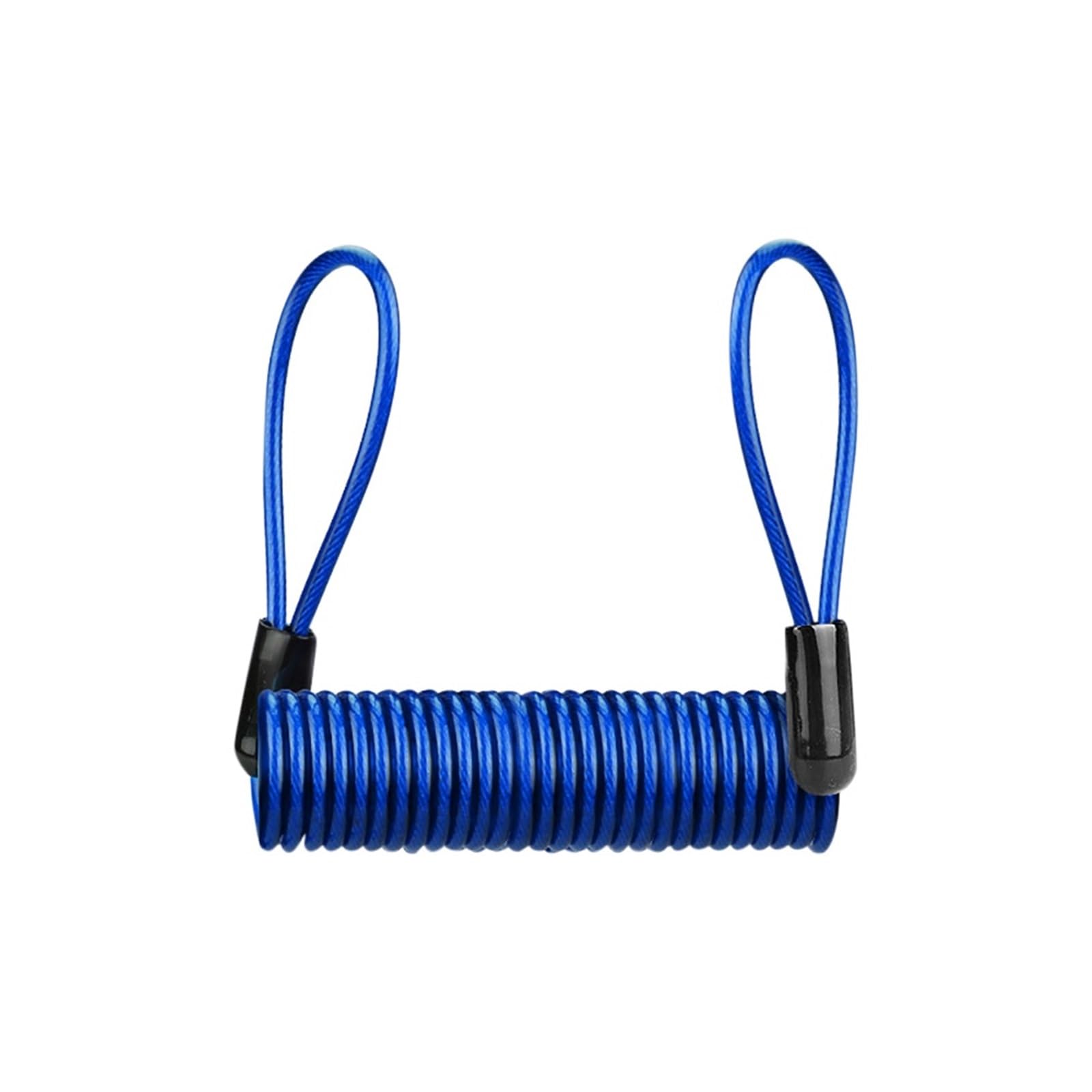 Bqwyedpl Blue Motorcycle Handlebar Lock Alarm Disc Lock Security Anti Thief Motorbike Motorcycle Wheel Brake & Bag And Reminder Spring Cable Motorcycle Chain And Padlock(Blue)