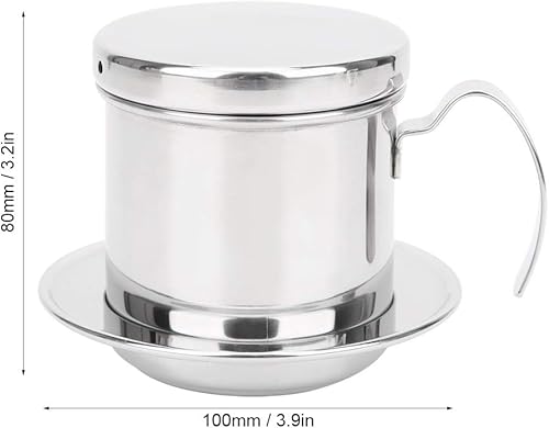 Miniatura 6 de Cafetera de goteo vietnamita, con pantalla de filtro fino, cafetera vietnamita vietnamita, filtro de goteo simple, la mejor opción de regalo para