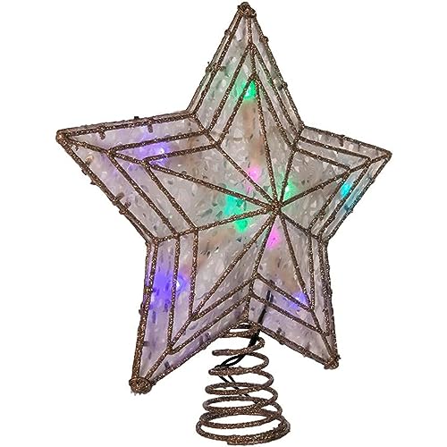 Kurt Adler UL 10-Light LED Color-Changing Star Treetop