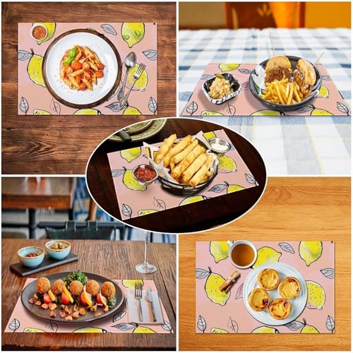 Sets de table lavables cuisine imperméable résistant chaleur - 6