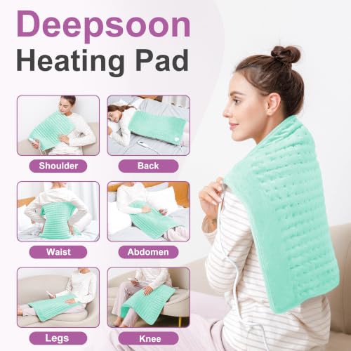 Image of Heating Pad,Electric Heating Pads,Heating Pad for Back,LightGreen,24x20 Inch
