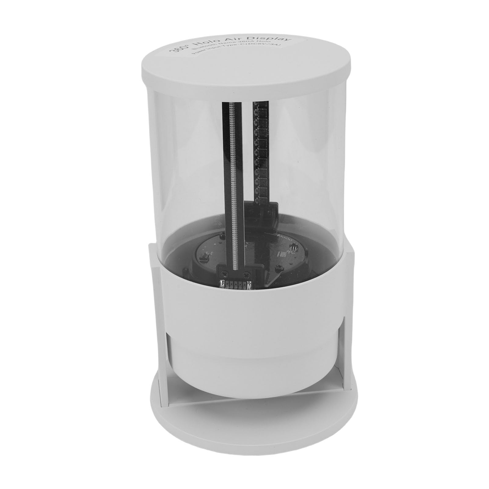 Gedourain Ventilatore Ologramma LED 10cm 1080P Display Pubblicitario 3D WiFi a Due Foglie per Negozi Uffici Supermercati Ristoranti con Copertura Trasparente