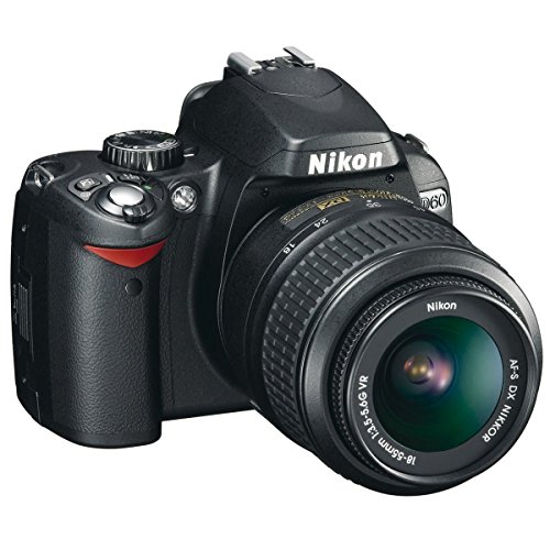 Nikon D60 Digital SLR Camera – Black (AF-S DX Nikkor 18-55 mm f/3.5-5.6G VR) (Renewed)