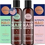 Moerie Volumizing Shampoo and Conditioner for Hair Loss - Thickening Products with Ingredients of Natural Origin - Over 100 Active Ingredients for Thick, Long, Luscious Hair, 2 X 8.45 Fl Oz