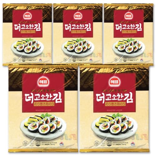 ヘピョ のり巻き用海苔 10枚入り 5袋セット / 全形 海苔巻用海苔 韓国 キムパプのり 輸入元直送 香ばしく風味豊かな伝統