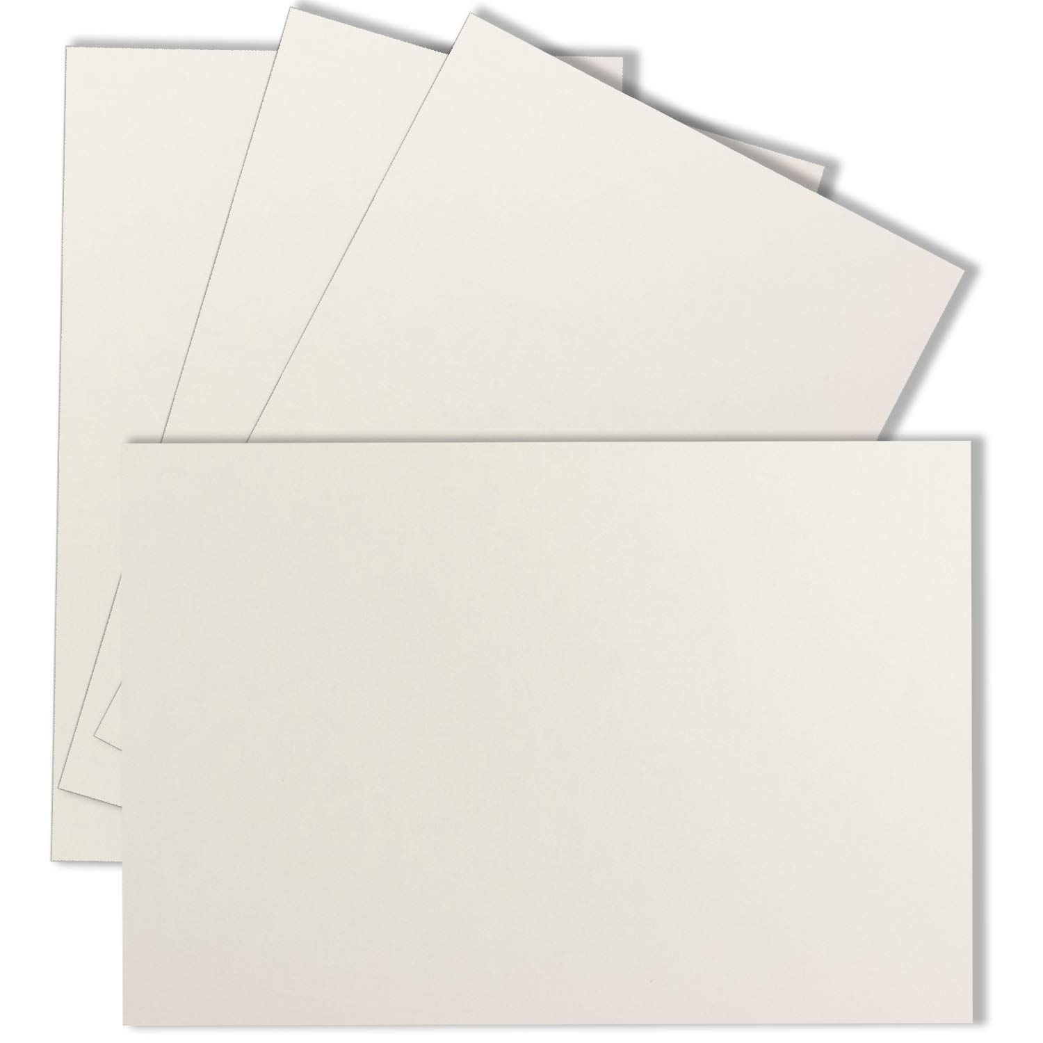 50x single cards Din A7 10.5x7.3 cm 240 g m² natural white (white)