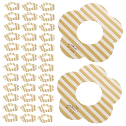 LALADEFIEE 200 Piezas Unidades Soporte para Conos de Helado Decorativo Papel Goteo para Polos Infantiles con Diseño Dorado Práctico y Ligero para Fiestas y Viajes