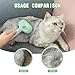 Cat Steam Brush for Shedding - Self Cleaning Pet Grooming Brush with Water Spray - Hair Removal Comb for Indoor Cats (Green)