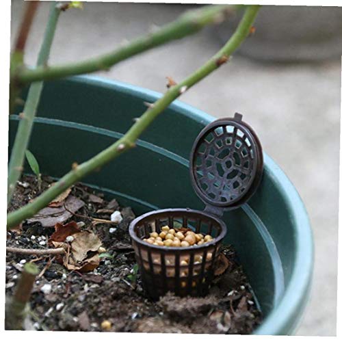 Angoter 20PCS Gardener Tool Plants Grow Organic Fertilizer Baskets Bonsai Fertilizer Container Kit Size S and L