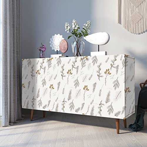 Kukantst Tree Branches Contact Paper Leaf Peel And Stick Wallpaper Floral Wallpaper Self-Adhesive Wall Paper For Living Room Cabinet 17.7" X 118" #TOP2
