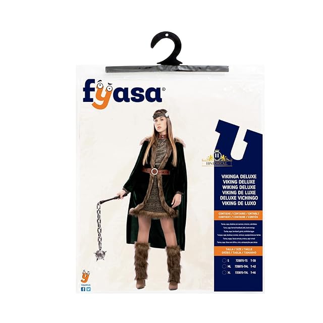 Foto 3 de 3 de FYASA - Disfraz de vikinga deluxe para mujer (ML)