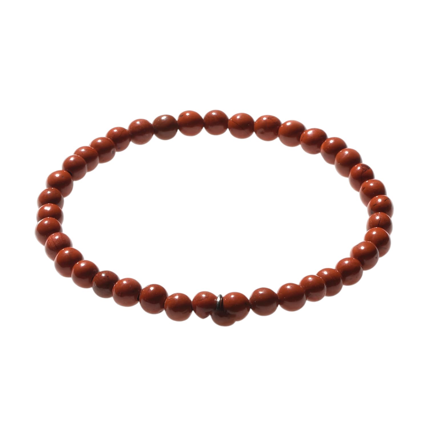 AAMRAPALI Red Jasper Bracelet Mini | Stone Beads Bracelet | Focus on Heart Chakra | Stunning Gem Patterns Tones | I am brave and won't give up. Red Jasper is the endurance stone. Its grounding energy