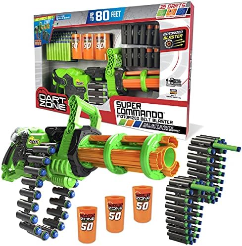 Dart Zone Super Commando Scorpion Blaster ,18-round ammo belts, Multi color
