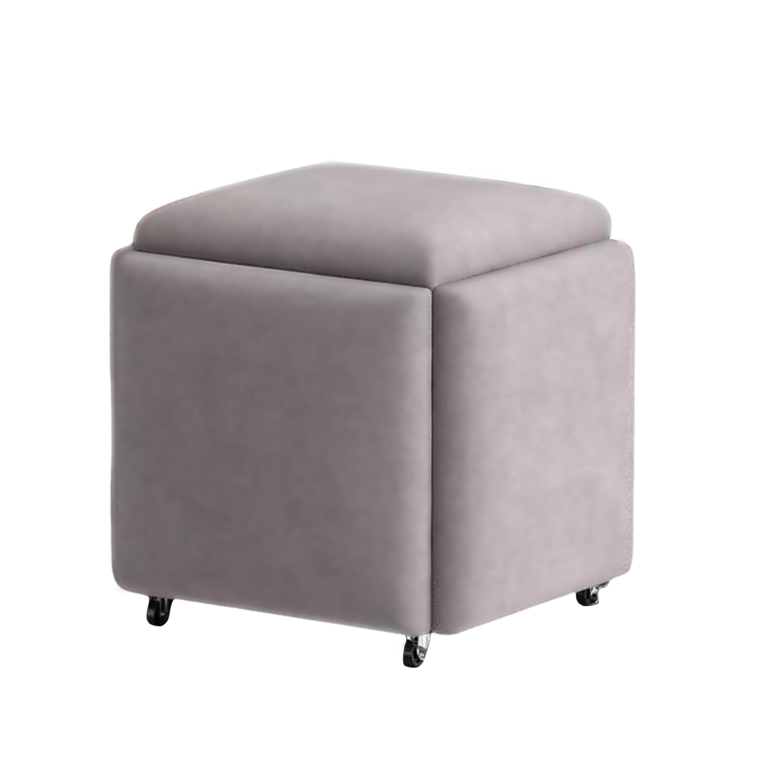 Tabouret vanité carré et repose-pieds de salon gris 40 cm pour sublimer votre intérieur