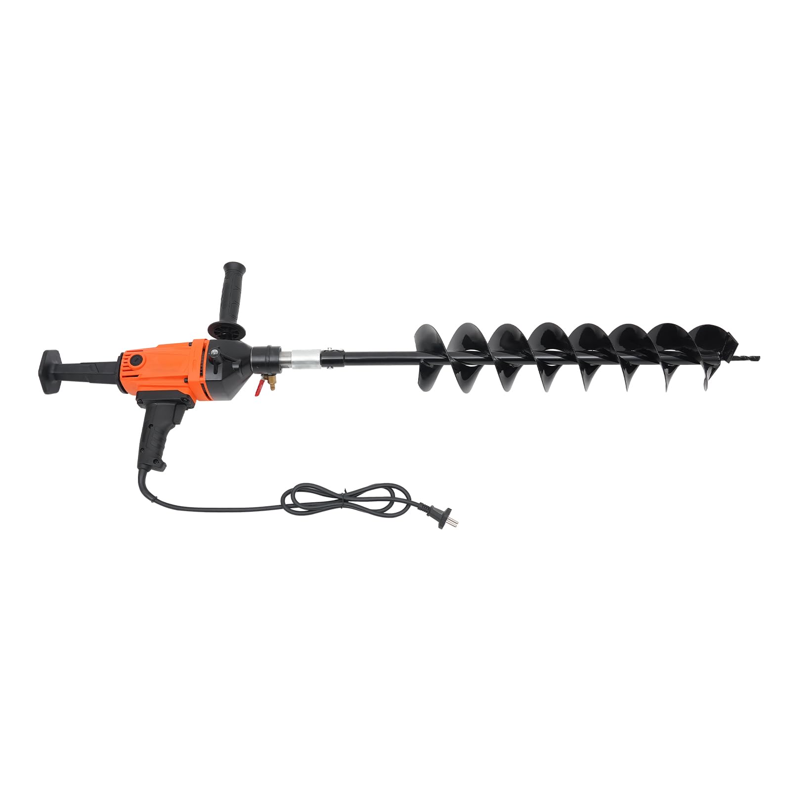 1900W Elektrischer Erdlochbohrer 220V Erdbohrer Pfahlbohrer Erdbohrgerä Gartenbohrer Mit 120mm Bohrer zum Pflanzen und Bohren