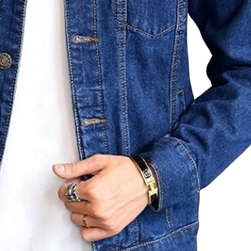 Chaqueta de mezclilla para hombre DGHM-JLMY 3X-Large azul miniatura 4