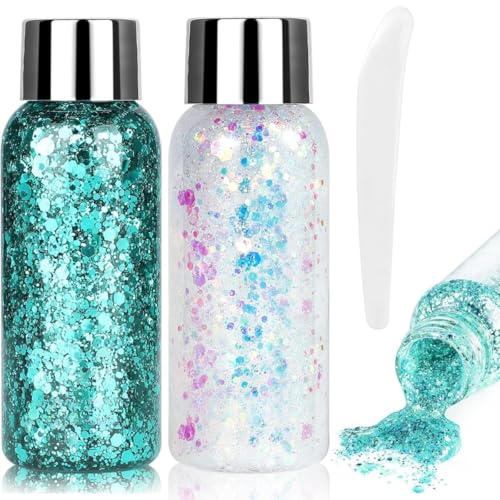 La Mejor Recopilación de Purpurina los más solicitados. 45 UNIVERSOENLÍNEA.COM | 2 Brillos para Cuerpo, Gel con Purpurina para Cuerpo, Sombras Ojos Impermeables para Niñas, Armaduras de Labios, Pintura para Cabello Brillo Decorar...