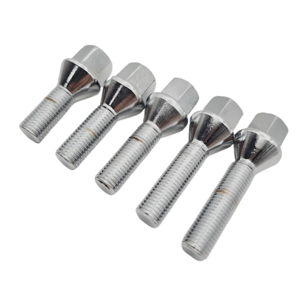 Bullone Ruota Argento M12x1,5 Conico 60° 24mm Per Dacia - Foto 2