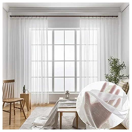 Ftinala Extra Long Sheer Curtains 132 Inches