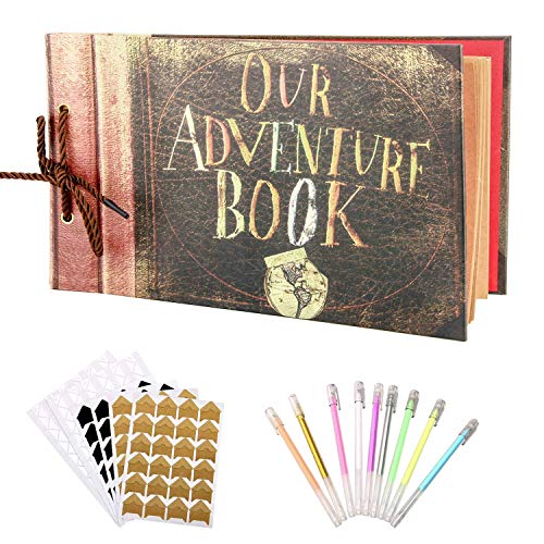 Our Adventure Book,WERTIOO 100 Pages Scrapbook DIY Handmade Photo Album Scrap book 11.6x7.5