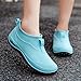 LGHLMCL Women's Fashion Rain Boots Waterproof Non-Slip Deck Garden Shoes Low Top Round Wide Toe Flat Work Booties Lightweight Comfortable Slip-On Rain Shoes for Fishing Farming Boating B-Blue