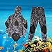 TOVCHEI Split Wetsuit 3MM Hooded Long-Sleeved Top Trousers Warm Diving Suit Anti Jellyfish Anti-UV for Scuba Surfing Fishing,3mm,L