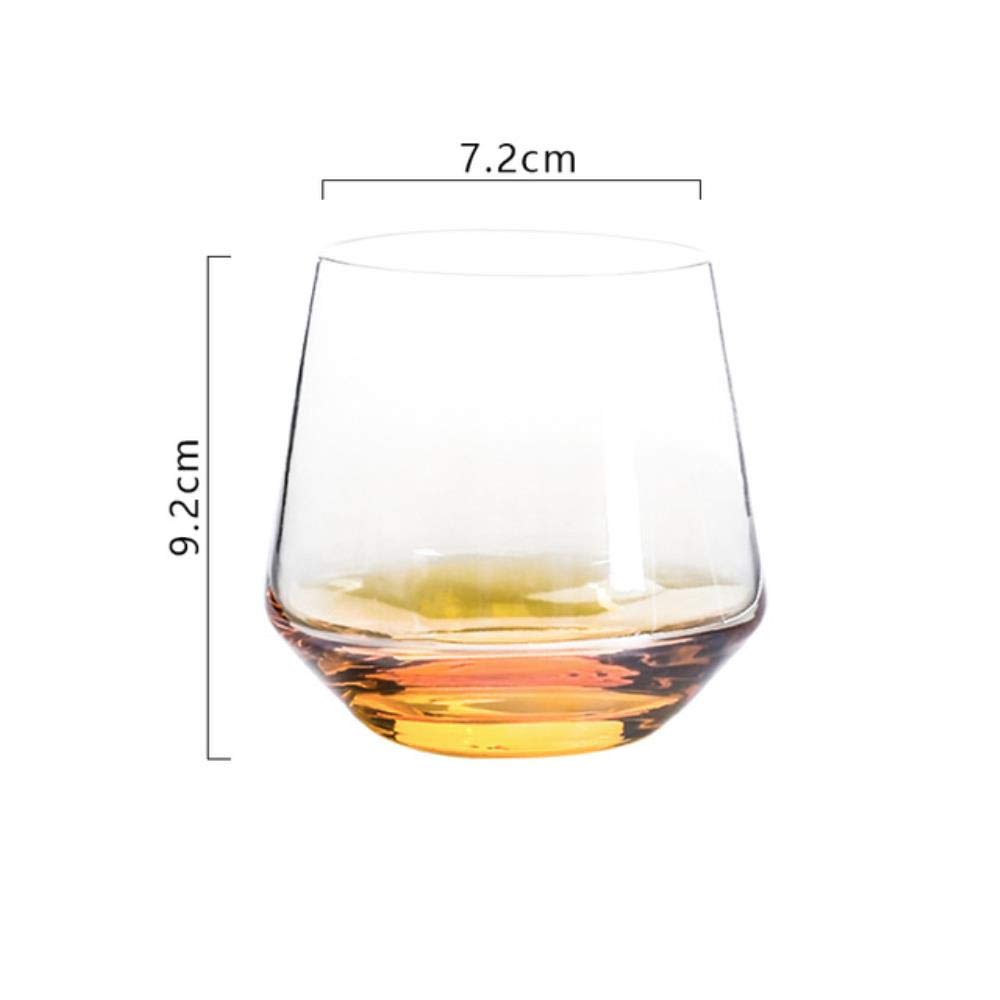 CXK Vasos arcoíris Cristal de Cerveza Plateado Copa de Vino Vaso de Agua de Vidrio Bar Copa de Vino, 7 Piezas