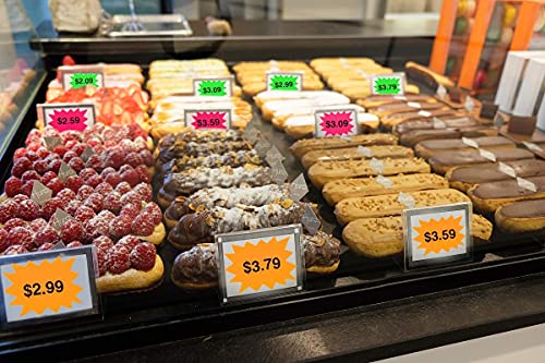 5x66 inch 60pieces fluorescent neon signsburst star cutouts signs for retailgarage sale signyard sale supplies price tags signsposter board decorations6 colors 60pcs