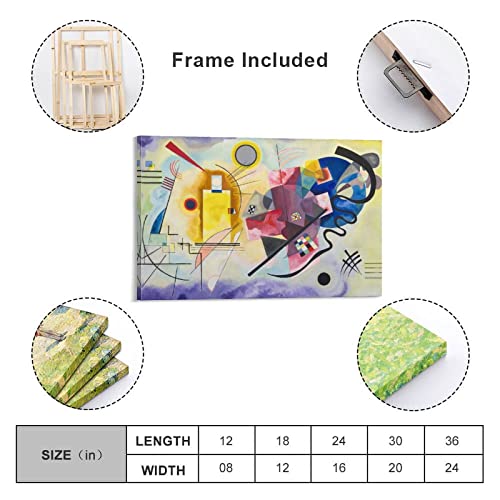 Yellow Red Blue By Wassily Kandinsky Cubism Futurism Constructivism Line Graphics Aestheticposters For Room Aesthetic 90S Famous Oil Paintings Reproduction Modern Print Artwork Canvas Wall Art For H #TOP1