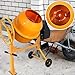 Harigal Electric Cement Mixer, 5.0 cubic Ft, Portable Concrete Mixer Machine, Wheelbarrow Cement Mixing Tools for Stucco